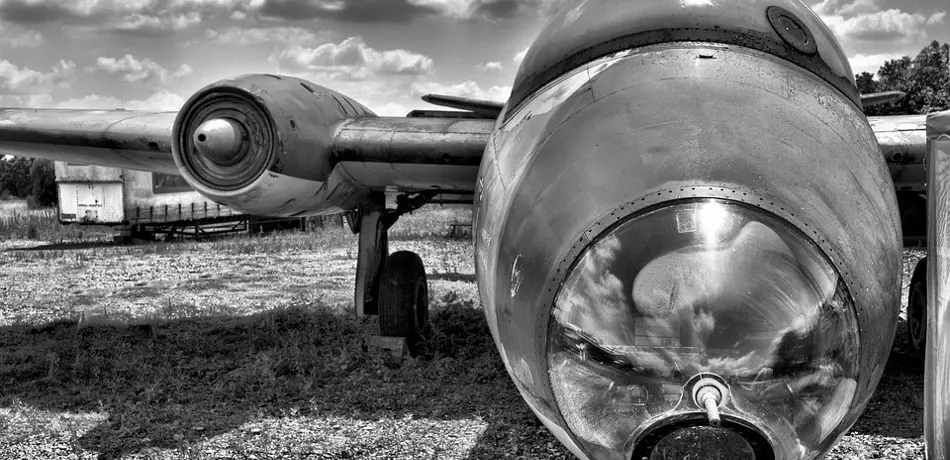Close up of old aircraft